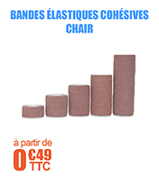 Bandes lastiques cohsives - Pour un maintien et une compression adapts - Chair