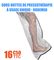 Sous-bottes de pressothrapie  usage unique - 40 x 110 cm - Robemed - Sachet de 100