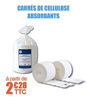 Carrs de cellulose absorbants - Rouleau de 500