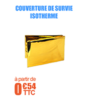 Couverture de survie isotherme - 210 x 160 cm - Robemed