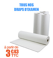 Drap d'examen gaufr ouate recycle Largeur 50 cm - Fabrication europenne - Rob Mdical