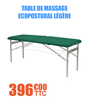 Table de massage Ecopostural lgre, compacte et pliante 
