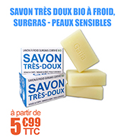 Savon Trs Doux BIO  froid, surgras - Peaux sensibles - 100g - Gaiia