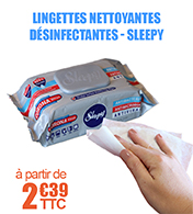 Lingettes nettoyantes dsinfectantes multisurface-EN 14476- bactricide, virucide, levuricide