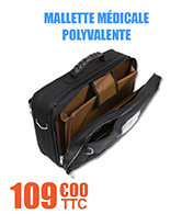 Mallette mdicale polyvalente Doctor Bag Rob Mdical - Dim. 42 x 15 x 32 cm 