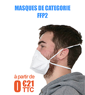 Masque Ffp2 Carine Medical - forme bec de canard EN 149:2001 - Bote de 30 masques