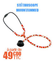 Stthoscope pour auscultation de prcision - MountainMed - Noir avec tui