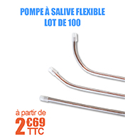 Pompe  salive flexible  - Lot de 100