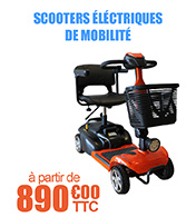 Scooter lectrique pour personnes  mobilit rduite et sniors - Autonomie 18km - Bleu - Robemed