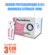 Srum physiologique 0.9% - Unidoses striles 10ml - Gilbert - Bote de 30