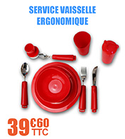 Service vaisselle ergonomique Deluxe - 11 pices