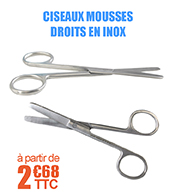 Ciseaux mousses droits - Inox materiel medical