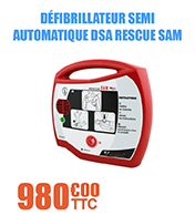 Dfibrillateur semi-automatique Dsa Rescue Sam Pack complet - Fabrication Italienne materiel medical