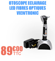 Otoscope clairage Led fibres optiques batterie et chargeur ViewtroniXx materiel medical