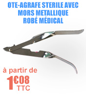 Ote-agrafe strile avec mors mtallique Rob Mdical materiel medical