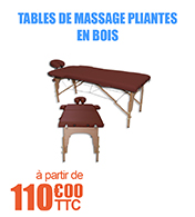 Table de massage pliante en bois largeur 60 cm - Noir - avec housse de transport - Salamender materiel medical