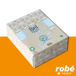 Coton tige bébé en coton biologique - Lot de 4 boîtes de 60 bâtonnets - Coton  tiges - Robé vente matériel médical