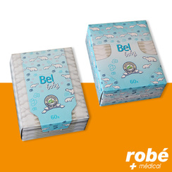 Coton tige bébé - Lot de 4 boîtes de 60 bâtonnets - Coton tiges - Robé  vente matériel médical