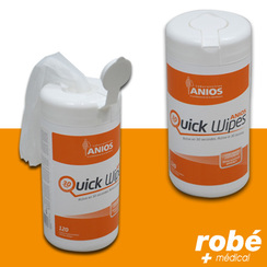 Lingettes désinfectantes ANIOS Quick Wipes - Lingettes désinfectantes  matériel et surfaces - Robé vente matériel médical