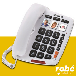 Téléphone senior sans fils compatible appareils auditifs MAXCOM MC6800 -  Téléphones senior fixes - Robé vente matériel médical