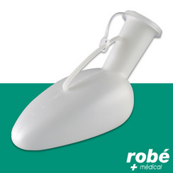 Urinal anti-reflux avec poignée phosphorescente la nuit - Urinaux - Robé  vente matériel médical