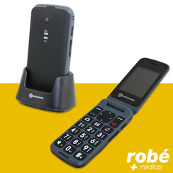 Téléphone portable à clapet GSM sur socle Amplicomms PowerTel M6750 -  Portables et smartphones sénior - Robé vente matériel médical