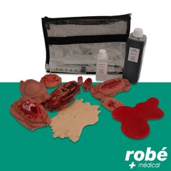 Kit 5 ou 7 fausses plaies Ambu avec accessoires pour formation secourisme