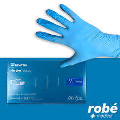 Gants d'examen nitrile Basic Blue non poudré