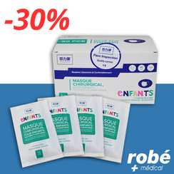 OFFRE 30++ - Masque chirurgical - Enfant - Type II Haute Filtration 98% - Bote de 50 