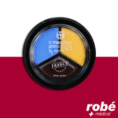 Fard Crme Trio jaune, bleu, rouge - Maqpro