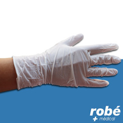 Gants d'examen nitrile non poudrs blanc Pura Comfort White - Bote de 100 - 3 g - Aql 1,5