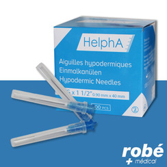 Aiguilles hypodermiques Helpha - Bote de 100