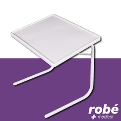 Table de lit avec roulettes - réglable en hauteur - avec plateau inclinable  - Tables de lit - Robé vente matériel médical