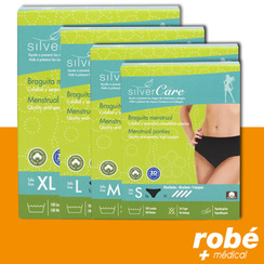 Culotte menstruelle lavable noire Silvercare - 100% coton biologique