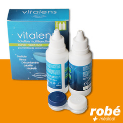 Solution pour lentilles de contact souples - 100 ml et 400 ml - Solution pour  lentilles de contact - Robé vente matériel médical