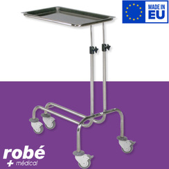 Table mayo inox avec plateau inclinable et rglable en hauteur - Fabrication europenne