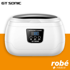 Mini bac à ultrasons GT SONIC - 600 ml - Fréquence ultrasonique 43 kHz -  Capacité moins de 1L - Robé vente matériel médical