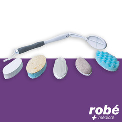 Set brosse pour le dos Sansuwell - pour la douche et le bain - avec 5 accessoires