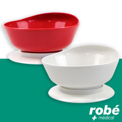 Bol antidrapant avec ventouse - Diamtre 15 cm - Blanc ou rouge