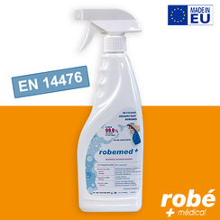 Nettoyant désinfectant surfaces - EN 14476 - Spray ROBEMED sans