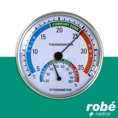 professionnel de la santé utilise un thermomètre et un hygromètre