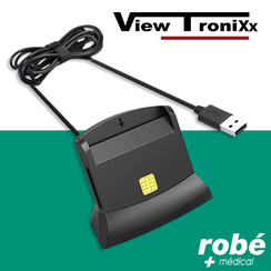 Lecteur de carte vitale monofente vertical PCSC - USB2.0 - ViewTroniXx -  Lecteur simple fixe - Robé vente matériel médical