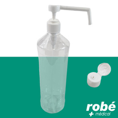 Flacon vide avec pompe en Pet pour crmes, savons et huiles - 1L