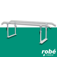 Barres parallles kin pliables, sans plancher, 3 mtres, avec mains courantes mtal - Fisiotech