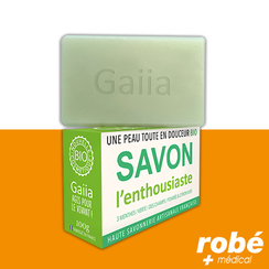 OFFRE SPCIALE - Savon L'Enthousiaste BIO  froid, surgras - Menthe Citron - 100g - Gaiia