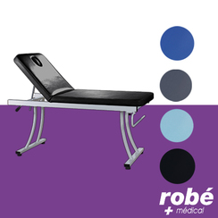 Table de massage fixe en 2 parties - Avec porte-rouleau - 4 Coloris disponibles