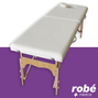 Table de massage pliante en bois largeur 60 cm Crme - avec housse de transport - Salamender