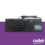 Clavier filaire retroeclaire avec pave tactile - Lavable et etanche - En silicone - Robemed