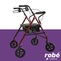 Deambulateur Rollator bariatrique 4 roues avec panier - Portee 180 kg - Euromedis