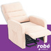 Fauteuil releveur mono-moteur en velours - Beige - Egvar